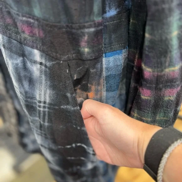 Patchwork Flannel Dress M - Picture 4 of 14